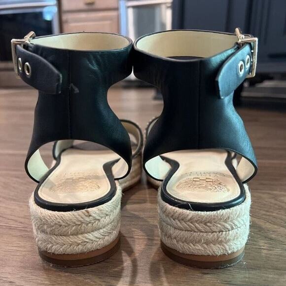 Vince Camuto Espadrille Platform Wedge Sandals‎ Animal Print Ankle Strap - Picture 5 of 8